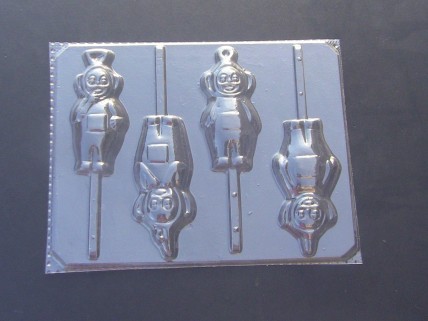 166sp Tele Friends Chocolate or Hard Candy Lollipop Mold